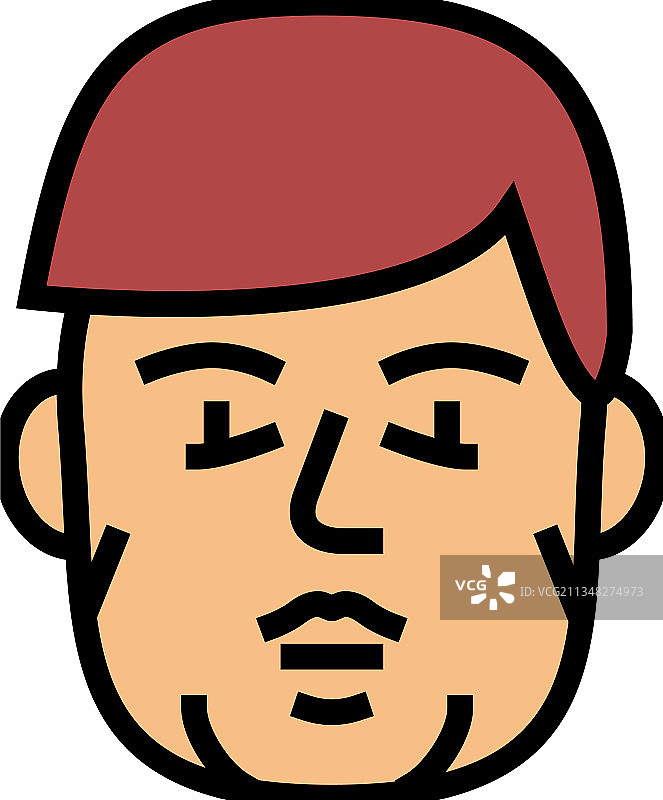 肢端肥大症内分泌彩色图标图片素材