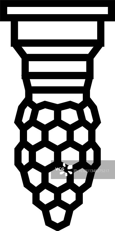 蜂王产卵养蜂线条图标图片素材