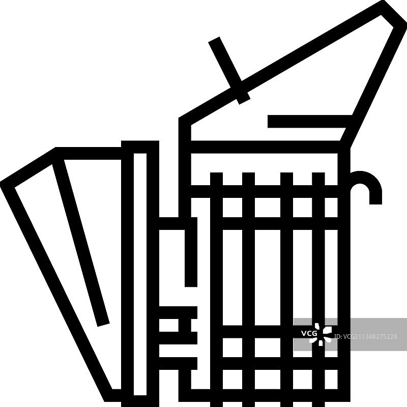 蜂箱烟雾器线性图标图片素材