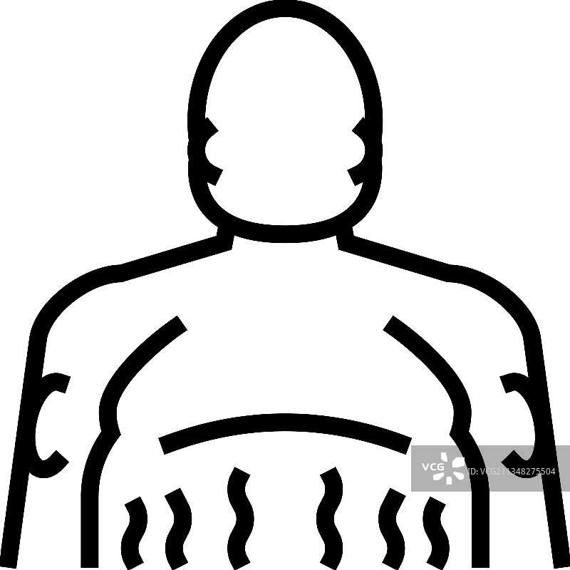 库欣病内分泌线条图标图片素材