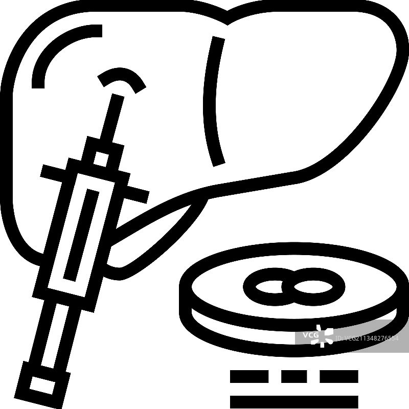 肝活检线条图标图片素材