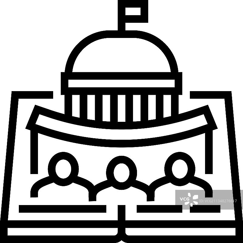 政治历史线条图标图片素材