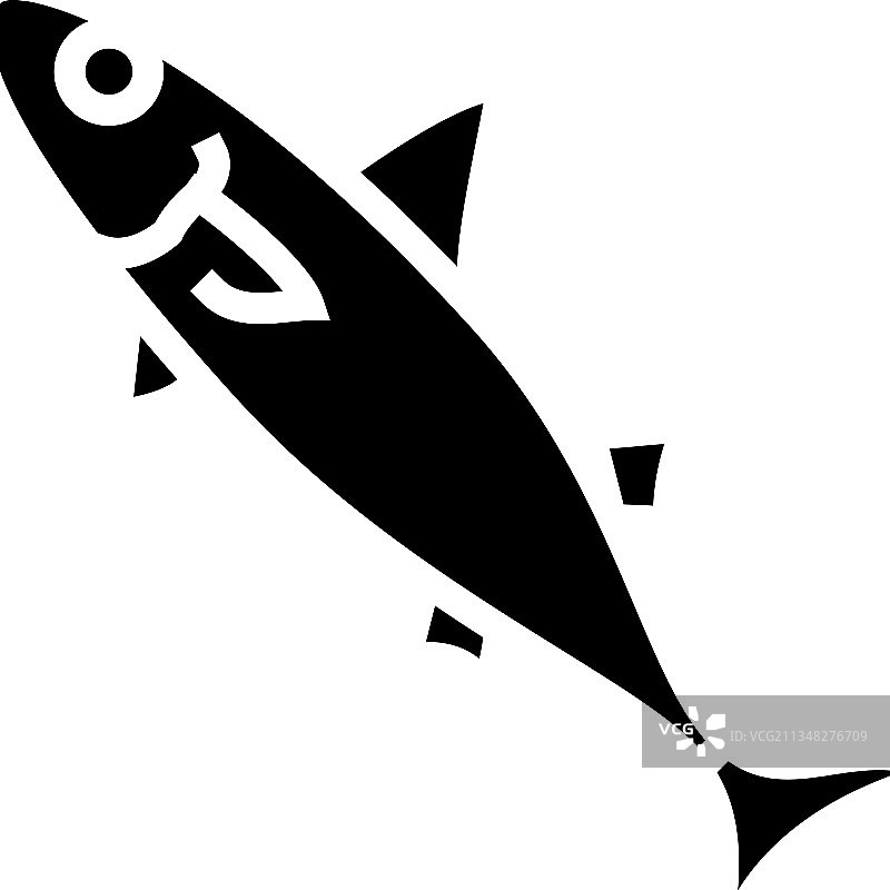 蓝点马鲛鱼字形图标图片素材