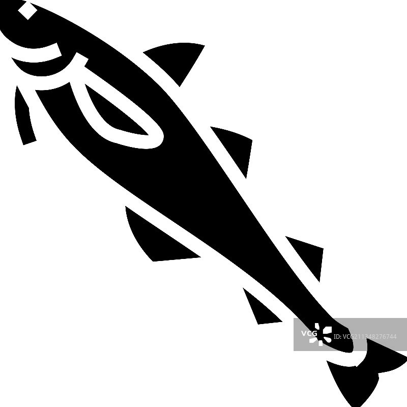 阿拉斯加狭鳕鱼字形图标图片素材