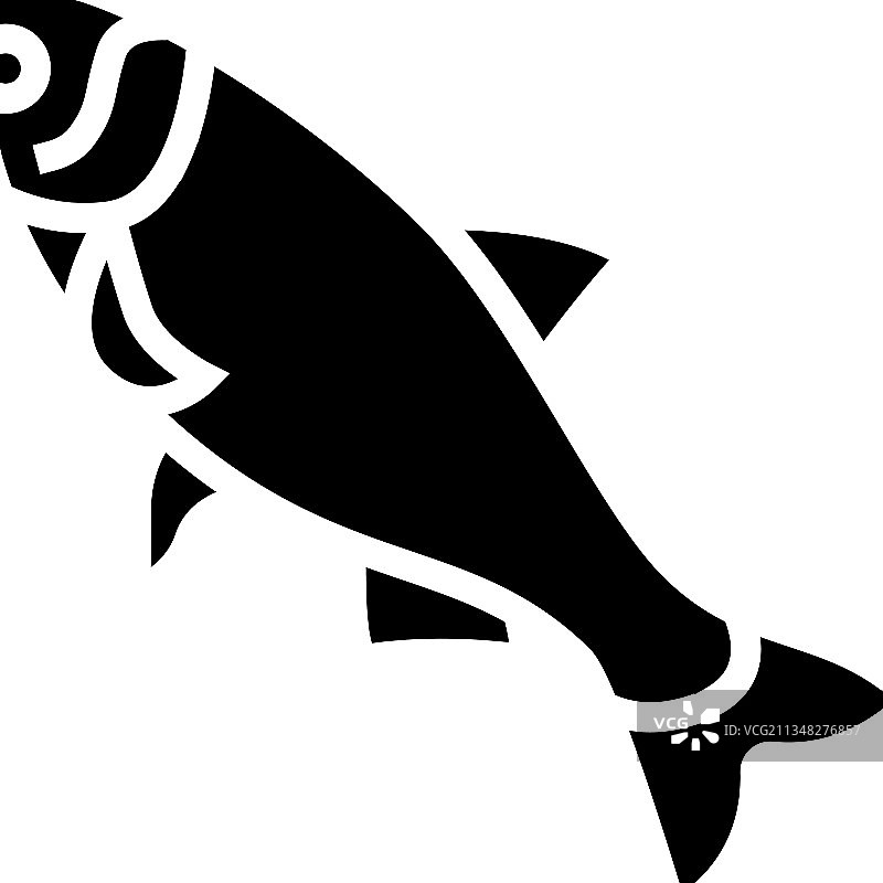 大西洋鲑鱼标志符号图片素材