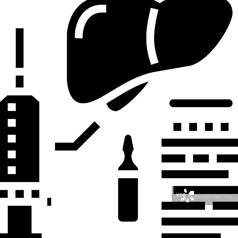 疫苗肝脏标志符号图片素材