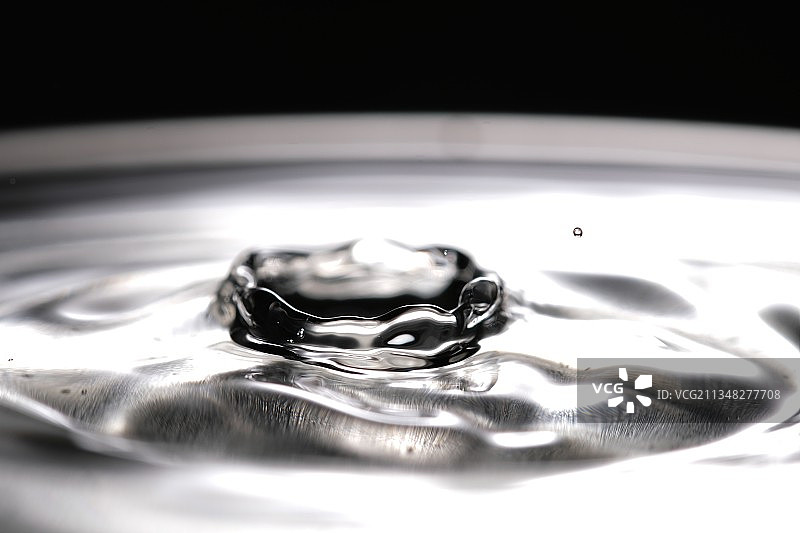 微距摄影之溅落的水滴和水花图片素材