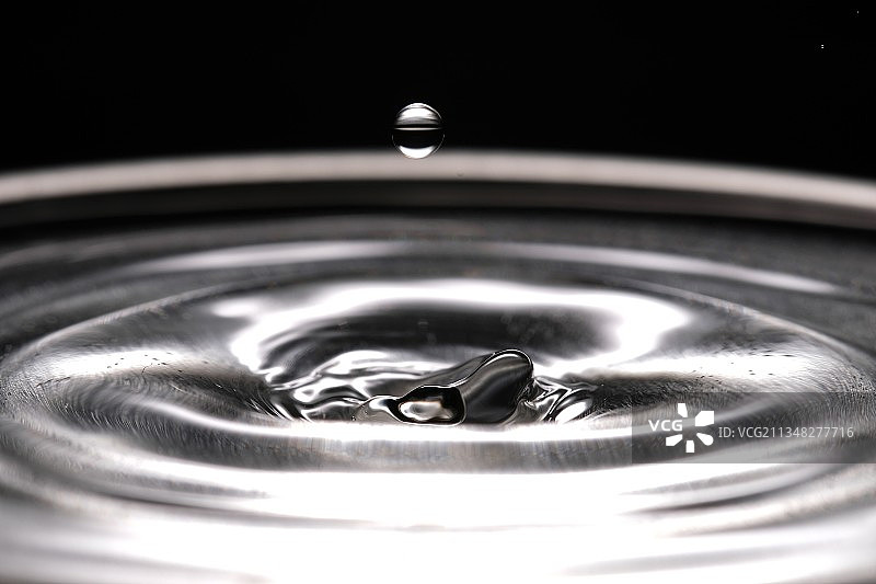 微距摄影之溅落的水滴和水花图片素材