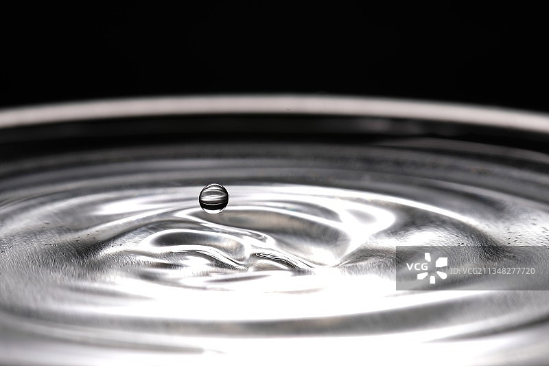 微距摄影之溅落的水滴和水花图片素材