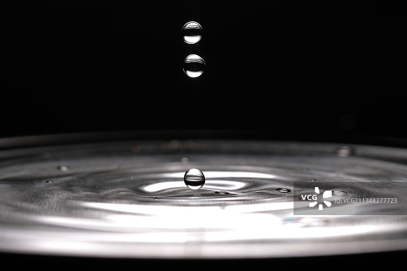 微距摄影之溅落的水滴和水花图片素材