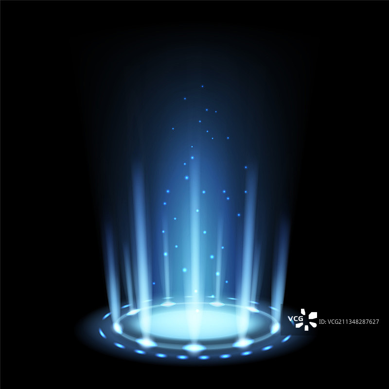 蓝色魔法传送门光效图片素材