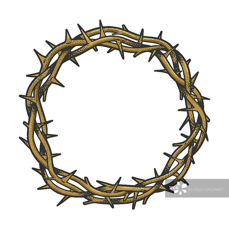 荆棘皇冠素描图片素材