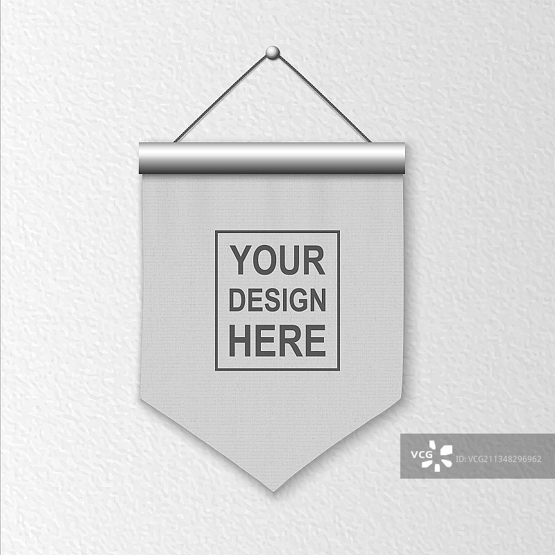 3D空白白色三角旗墙图片素材