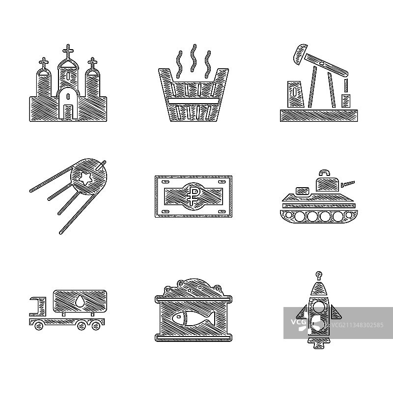 俄罗斯卢布纸币和鱼子酱罐头图片素材