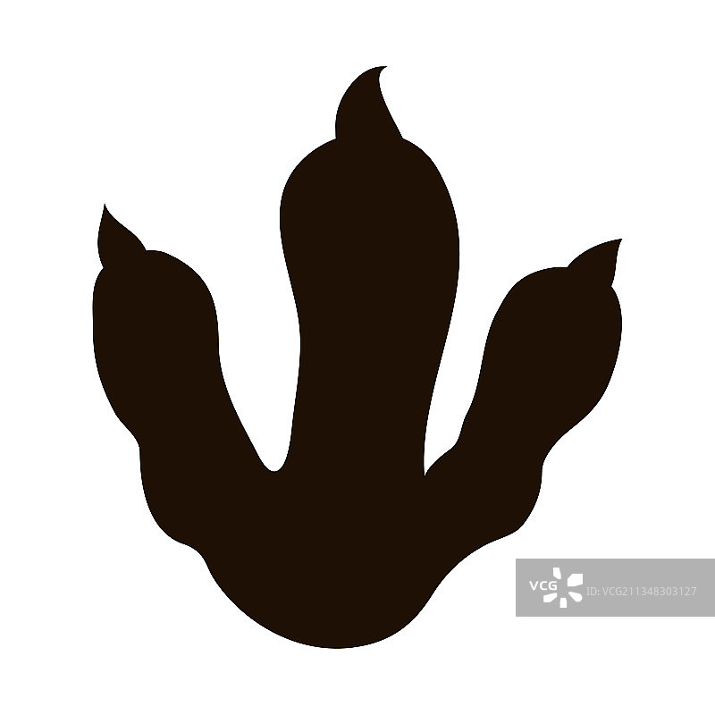 卡通恐龙脚印剪影图片素材