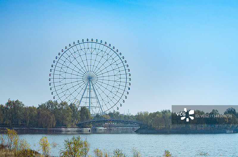 泰安天颐湖风光图片素材