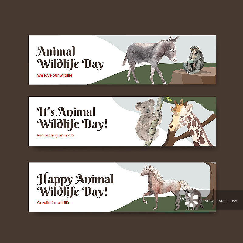 世界动物日banner模板图片素材