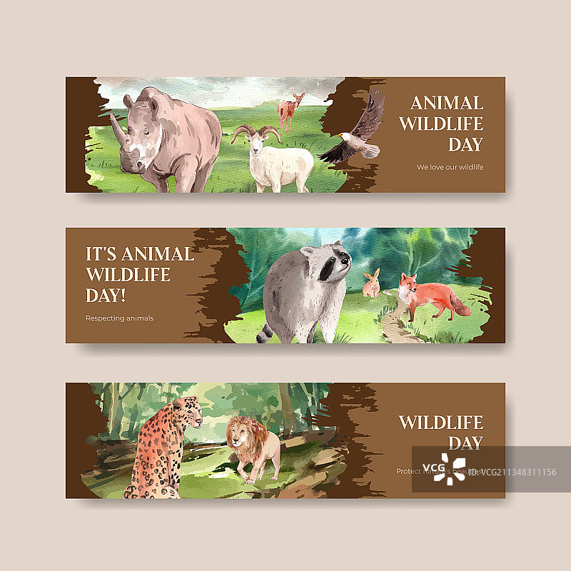 世界动物日banner模板图片素材