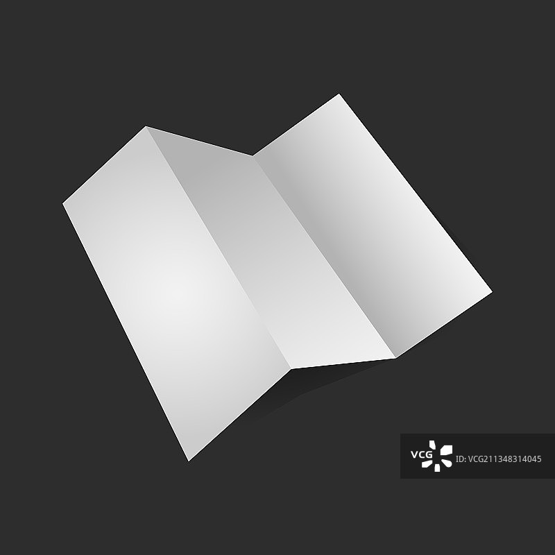 三折宣传单空白纸样设计图片素材