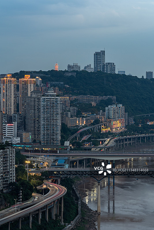 重庆市渝中区牛角沱立交桥轻轨站图片素材