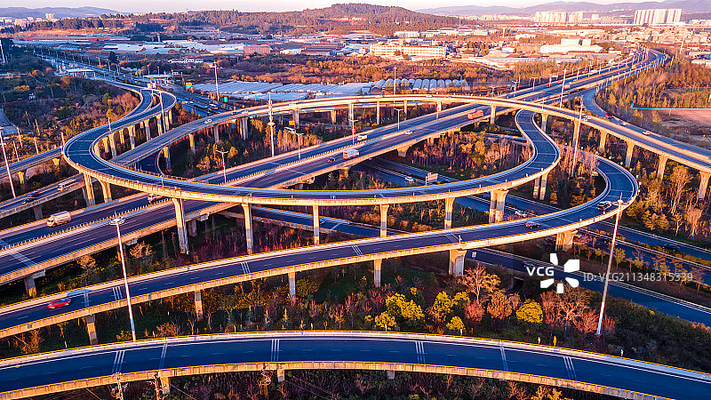 昆明城市建筑交通图片素材