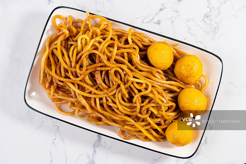 香港特色面食美味即食车仔面图片素材