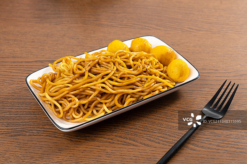 香港特色面食美味即食车仔面图片素材