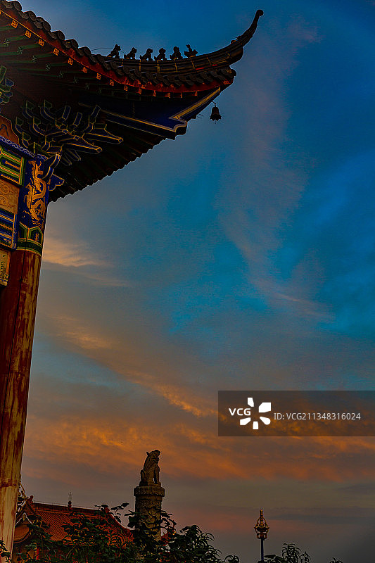 安徽省蚌埠市栖岩寺一角图片素材