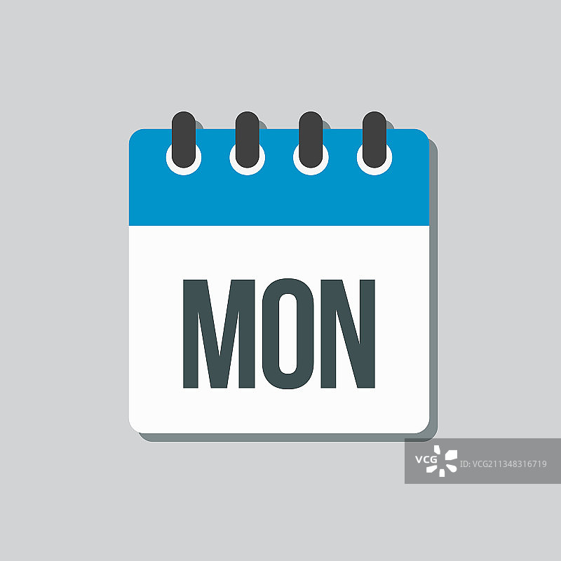 星期一日历图标页面模板图片素材
