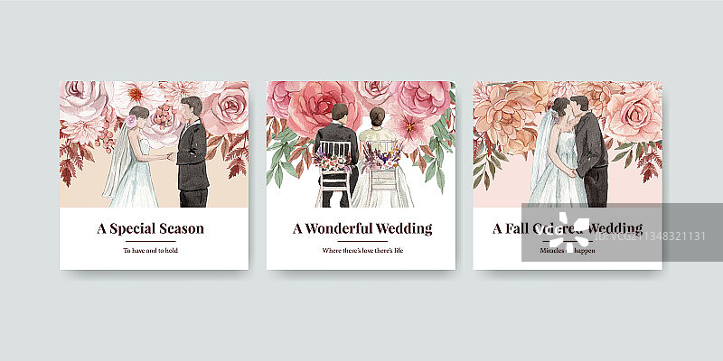 婚礼秋季banner模板图片素材
