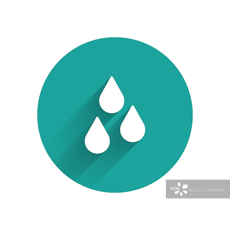 带长阴影的白色水滴图标图片素材