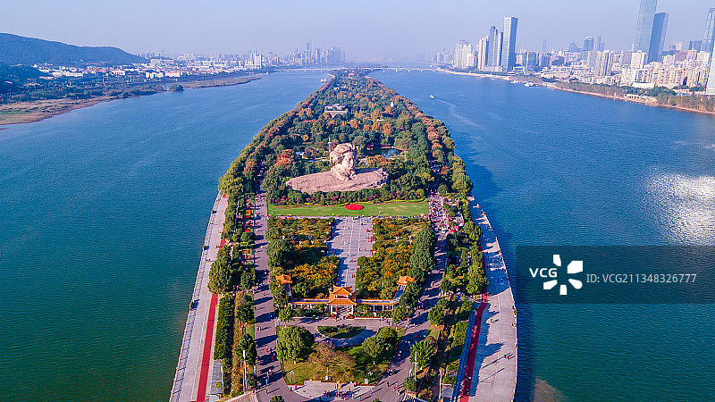 长沙航拍城市建筑图片素材