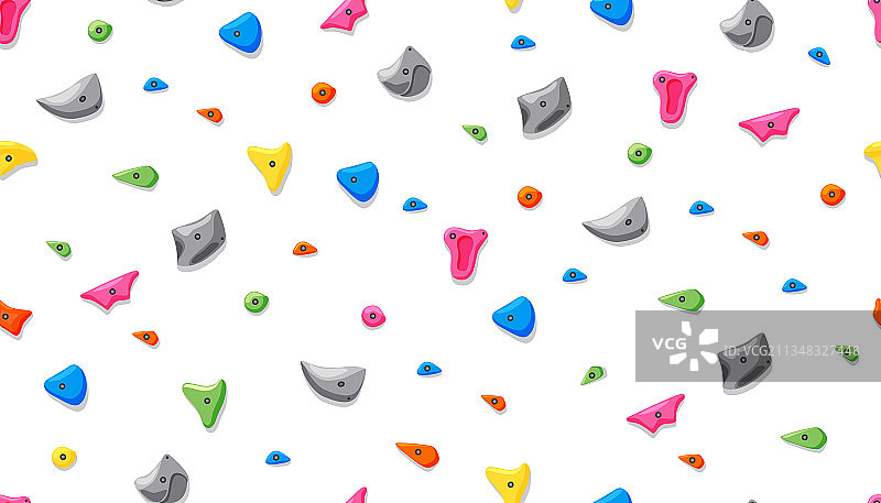 白色背景上的攀岩墙无缝图案图片素材