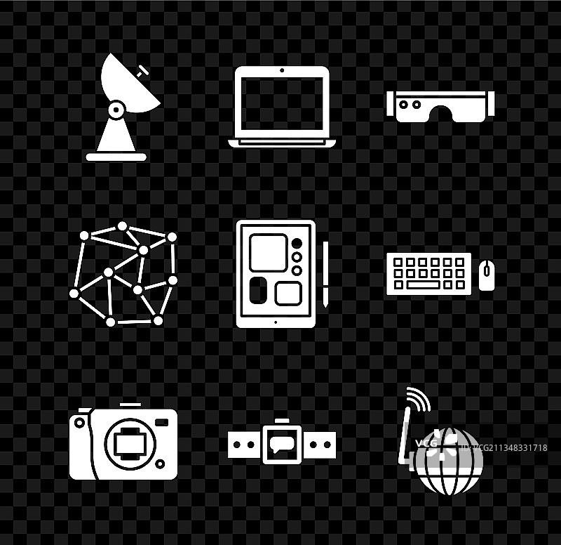 雷达、笔记本电脑、智能眼镜、微单相机图片素材
