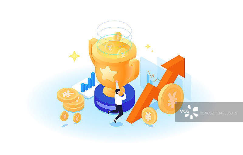 基金2.5d矢量插画图片素材