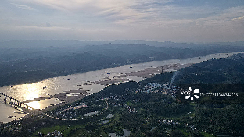 广东省肇庆市封开县西江风光图片素材