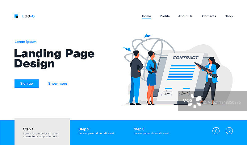 商业伙伴在线签署合同图片素材