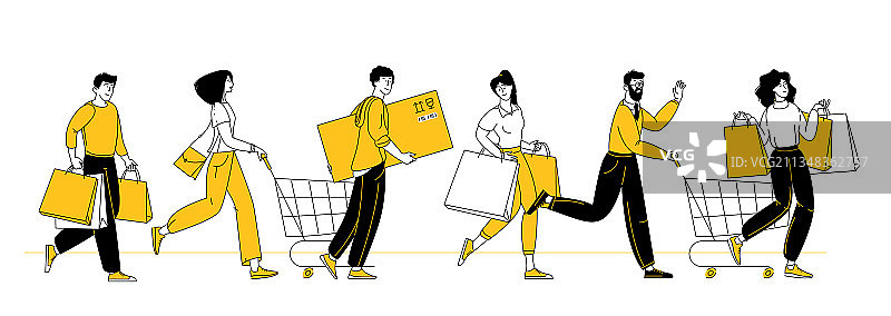 黑色星期五购物促销图片素材