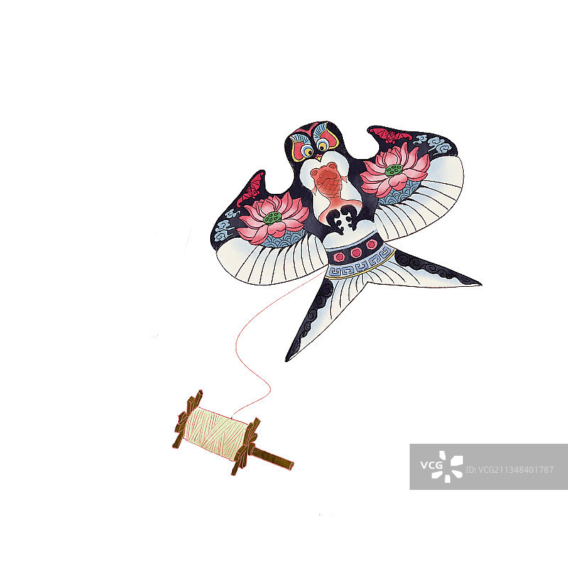 放纸鸢燕子风筝图片素材