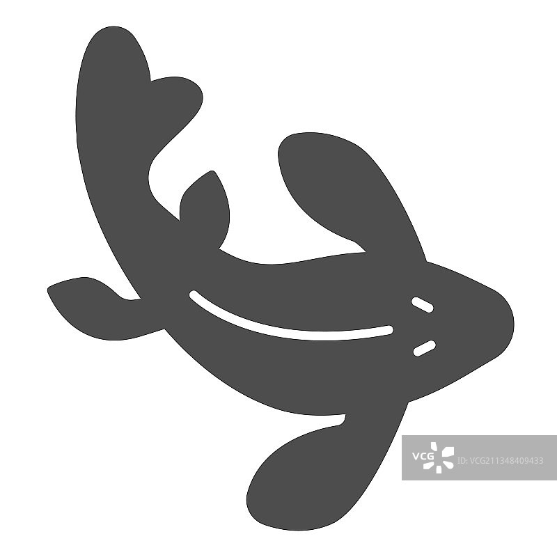 带鱼鳍的日式活锦鲤实体图标图片素材