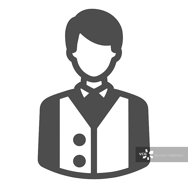 穿着制服的酒保或服务员图片素材