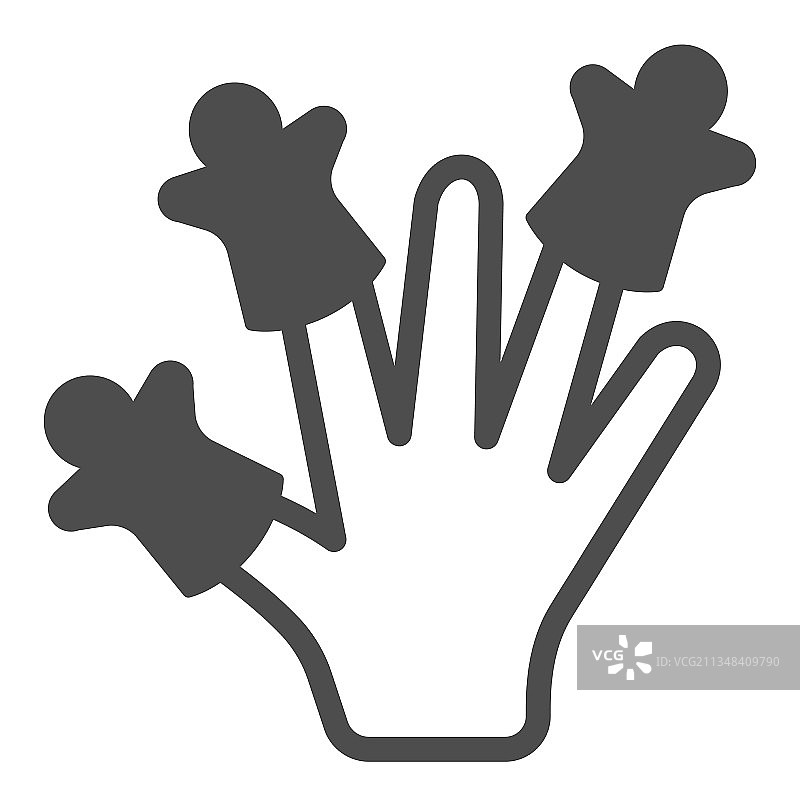 手戴指偶实体剧院图标图片素材