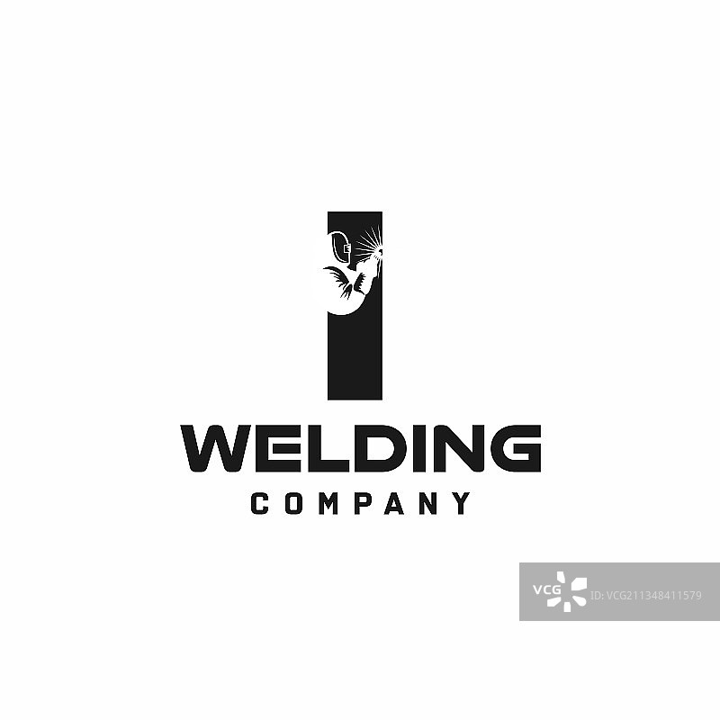 字母i焊接标志焊工轮廓图片素材