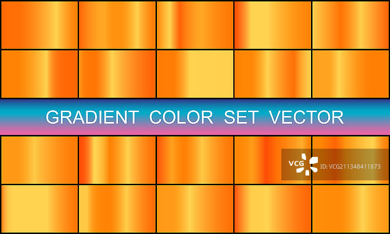 渐变色组合金属调色板图片素材