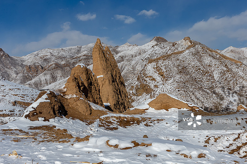 大同守口堡长城图片素材
