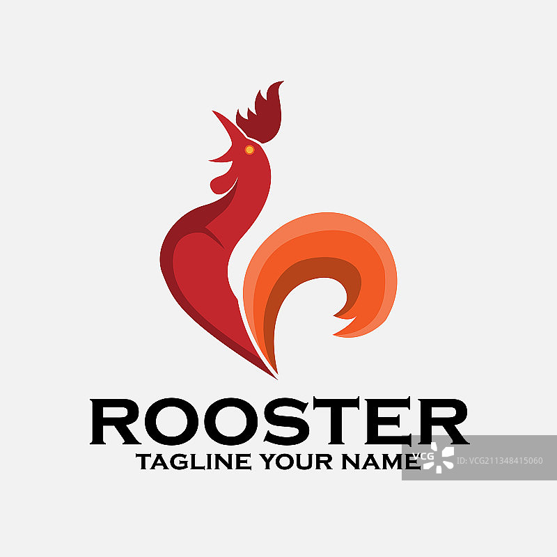 公鸡动物设计标志图片素材