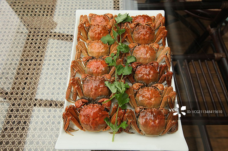 上海，崇明，大闸蟹图片素材