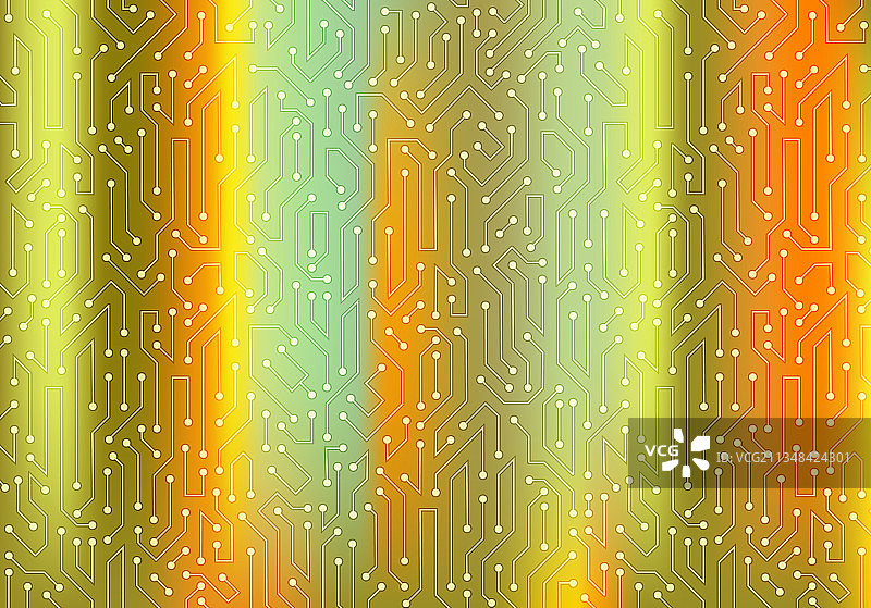 带有微电路图案的硅片图片素材