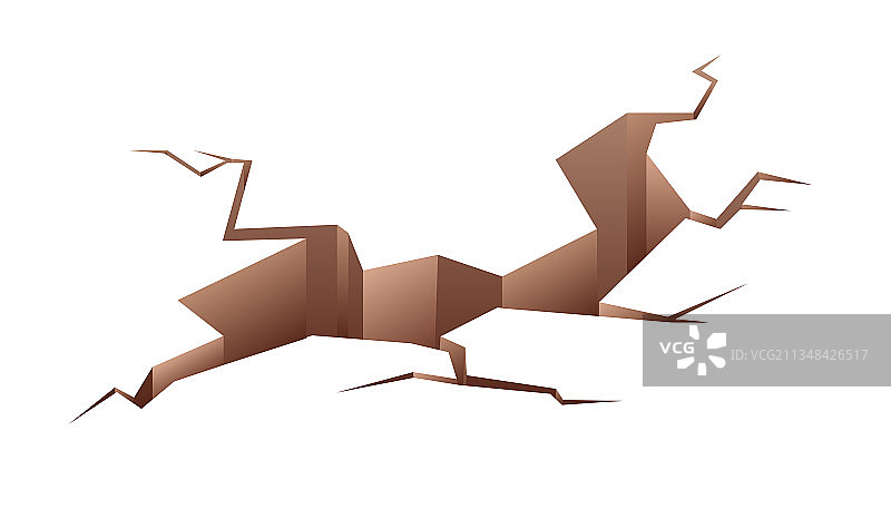 带有孔洞和裂缝的破碎地面图片素材