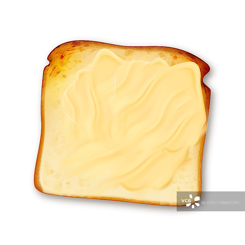 带油脂黄油的吐司炸面包片图片素材